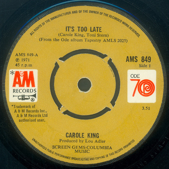 Carole King - It's Too Late (7