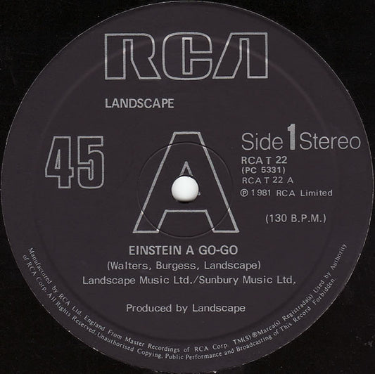 Landscape - Einstein A Go-Go (12", Single, RP, Bla)