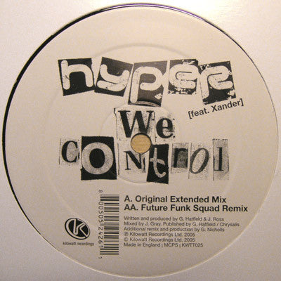 Hyper (5) feat. Xander* - We Control (12", Single)
