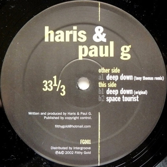 Haris* & Paul G. - Deep Down (12")