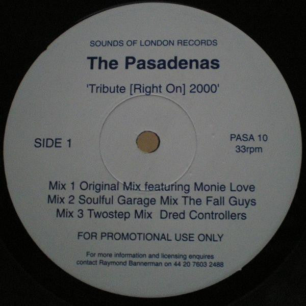 The Pasadenas - Tribute (Right On) 2000 (12", Promo)