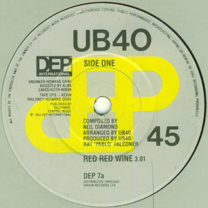 UB40 - Red Red Wine (7", Single, Pap)