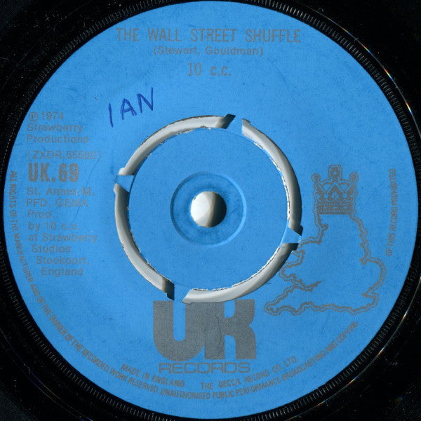 10 c.c.* - The Wall Street Shuffle (7", Single)