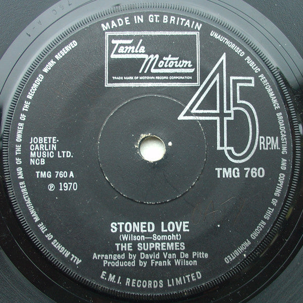 The Supremes - Stoned Love (7", Single, Sol)