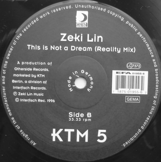 Zeki Lin - This Is Not A Dream (12")