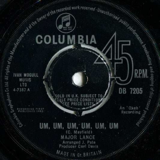 Major Lance - Um, Um, Um, Um, Um, Um (7")