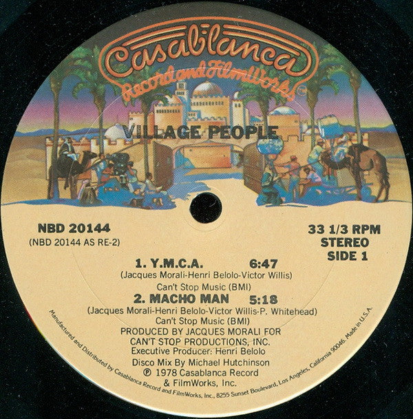 Village People - Y.M.C.A. / Macho Man (12", S/Sided, Single, Gol)