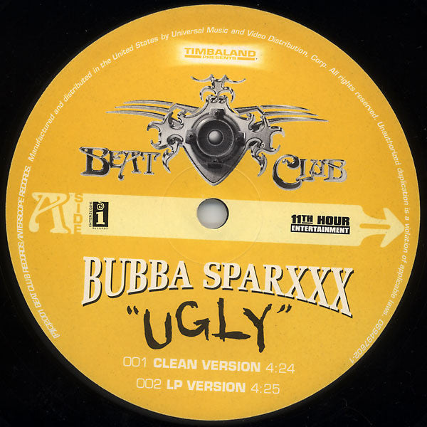 Bubba Sparxxx - Ugly (12", Single)