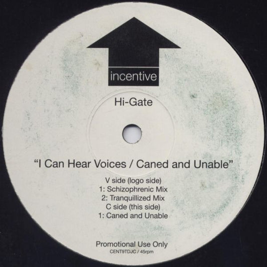 Hi-Gate - I Can Hear Voices / Caned And Unable (12", Promo)
