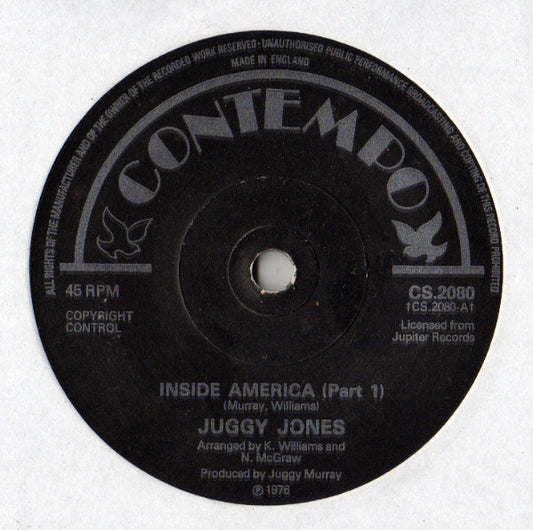 Juggy Jones* - Inside America (7", Single, Sol)