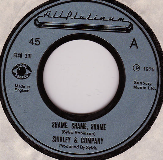 Shirley & Company - Shame, Shame, Shame (7", Single)