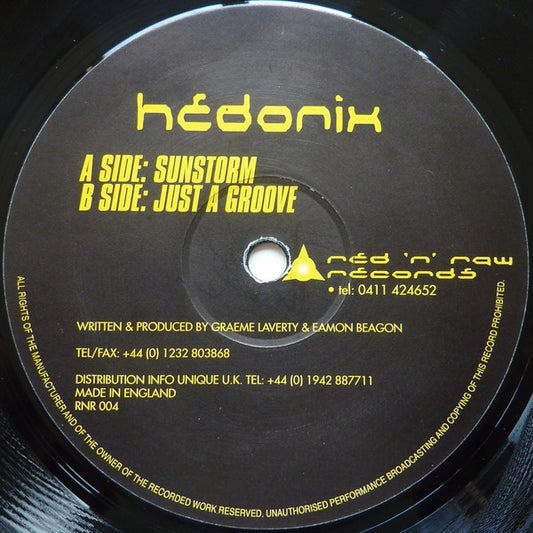 Hedonix - Sunstorm / Just A Groove (12")