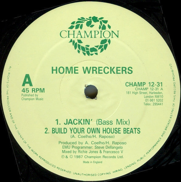 Home Wreckers - Jackin' (12")