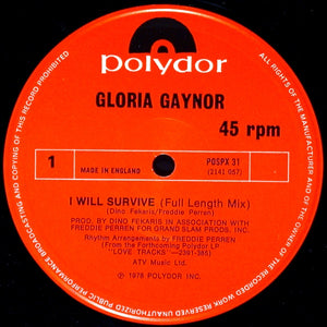 Gloria Gaynor - I Will Survive (Full Length Mix) (12", Single)