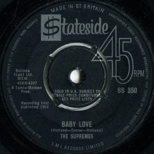 The Supremes - Baby Love  (7", Single)