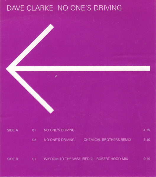 Dave Clarke - No One's Driving (12", Promo)