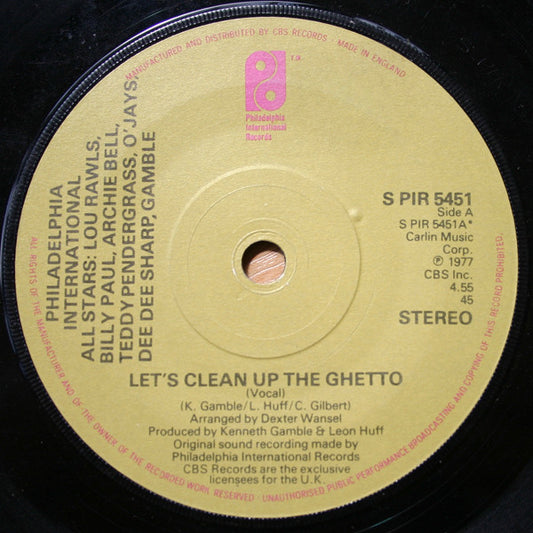 Philadelphia International All Stars / MFSB - Let's Clean Up The Ghetto (7", Single)