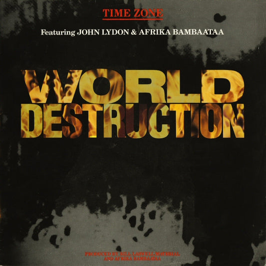 Time Zone Featuring John Lydon & Afrika Bambaataa - World Destruction (12", Single)