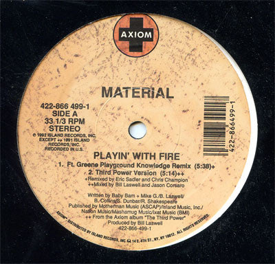 Material - Playin' With Fire (12")