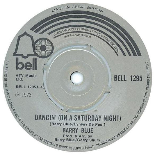 Barry Blue - Dancin' (On A Saturday Night) (7", Single)
