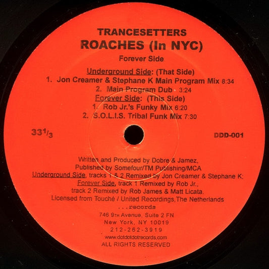 Trancesetters - Roaches (In NYC) (2x12")