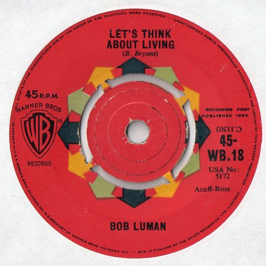Bob Luman - Let's Think About Living (7", Single)
