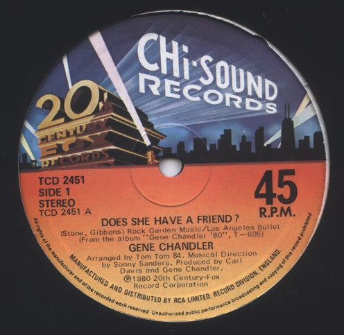 Gene Chandler - Does She Have A Friend? / Let Me Make Love To You (12", Single)