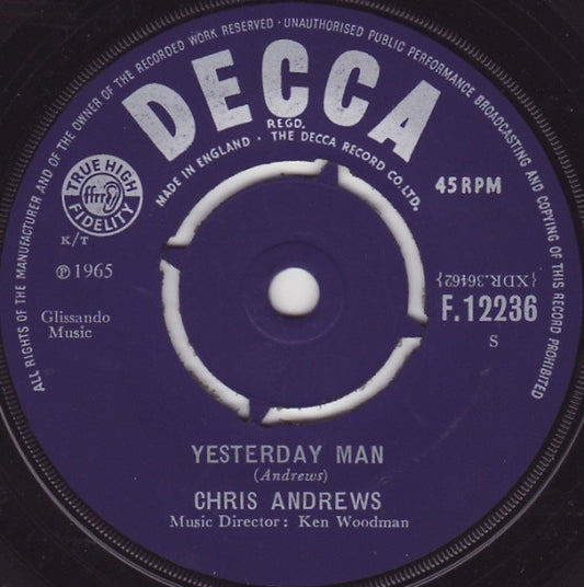 Chris Andrews (3) - Yesterday Man (7", Single)