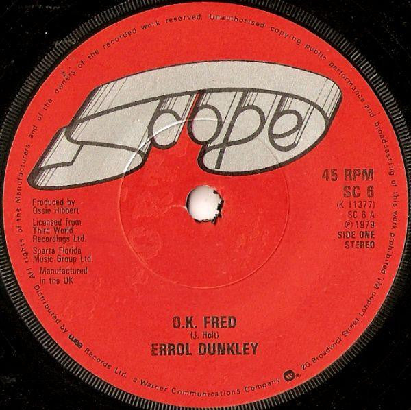 Errol Dunkley - O.K. Fred (7", Single, Dam)