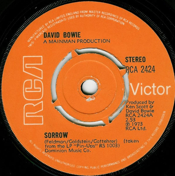 David Bowie - Sorrow (7", Single, Pus)