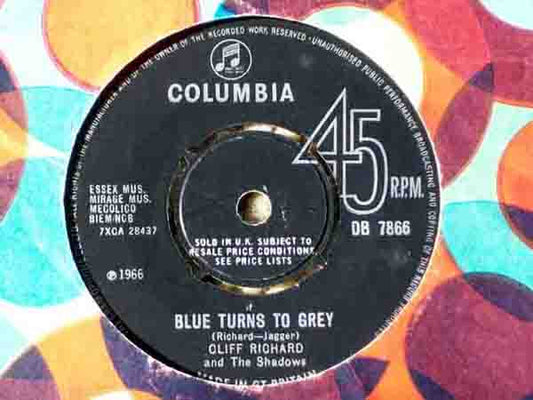 Cliff Richard And The Shadows* - Blue Turns To Grey (7")