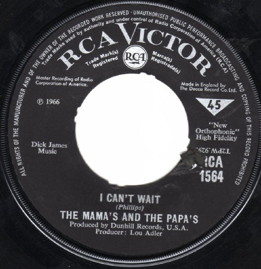 The Mamas & The Papas - Words Of Love (7", Single)