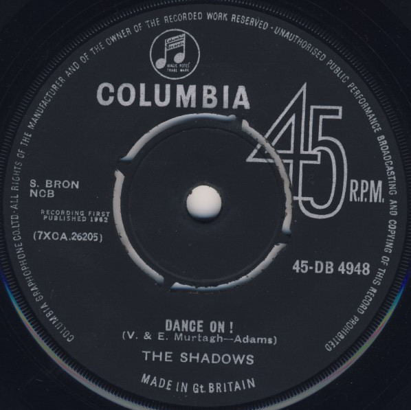 The Shadows - Dance On ! (7", Single, RP)