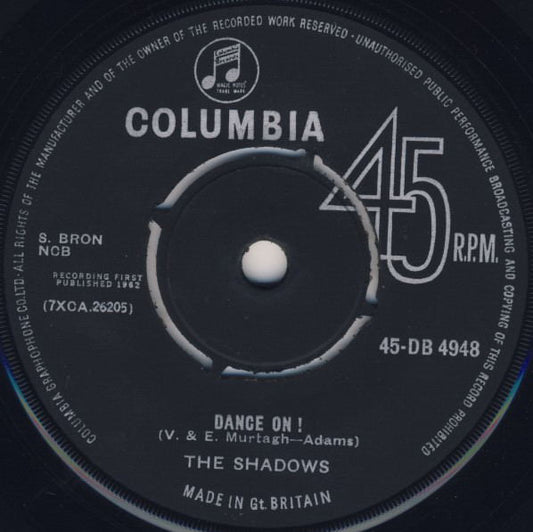 The Shadows - Dance On ! (7", Single, RP)