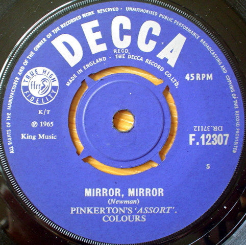 Pinkerton's 'Assort'. Colours* - Mirror, Mirror (7", Single)