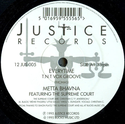 Metta Bhavna Featuring The Supreme Court - Everytime (2x12")