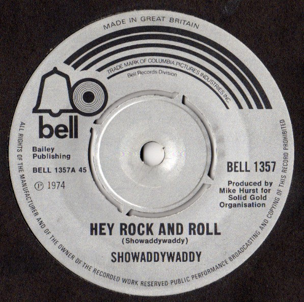Showaddywaddy - Hey Rock And Roll (7", Single, Pap)