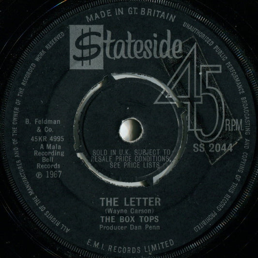 The Box Tops* - The Letter (7", Single, 4 P)