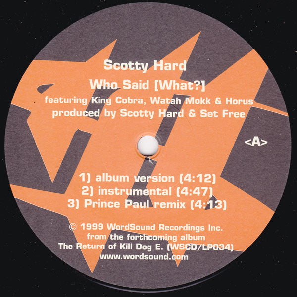 Scotty Hard / Spectre - Who Said [What?] / Psychotic Episodes (12", EP)