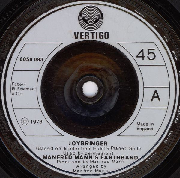 Manfred Mann's Earthband* - Joybringer (7", Single)