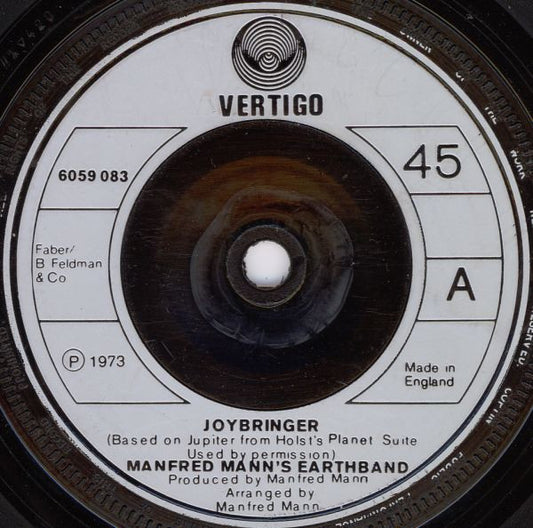 Manfred Mann's Earthband* - Joybringer (7", Single)