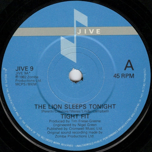 Tight Fit - The Lion Sleeps Tonight (7", Single)