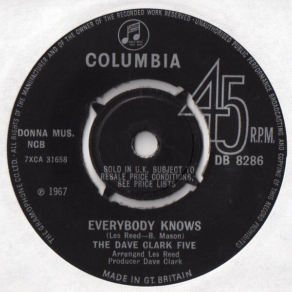 The Dave Clark Five - Everybody Knows  (7", Single, 4-l)