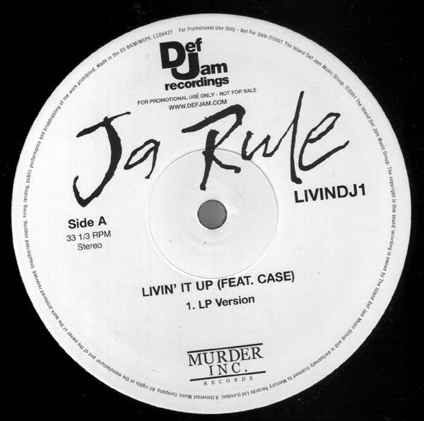 Ja Rule - Livin' It Up (12", Promo)