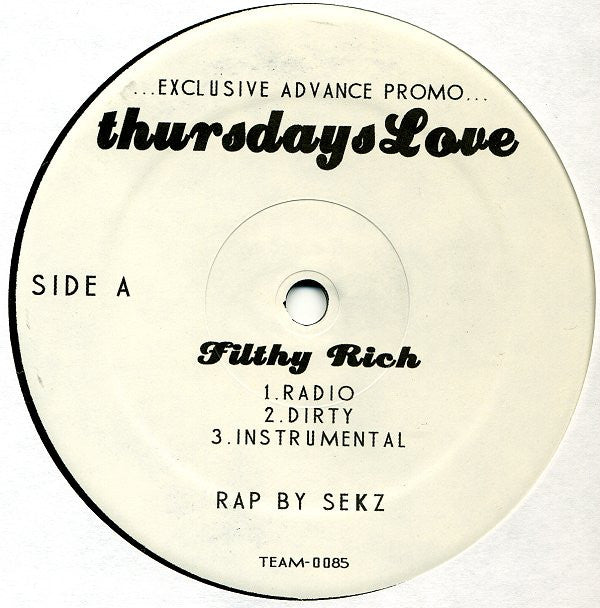 Thursdays Love - Filthy Rich / 73 Almond Lane (12", Promo)
