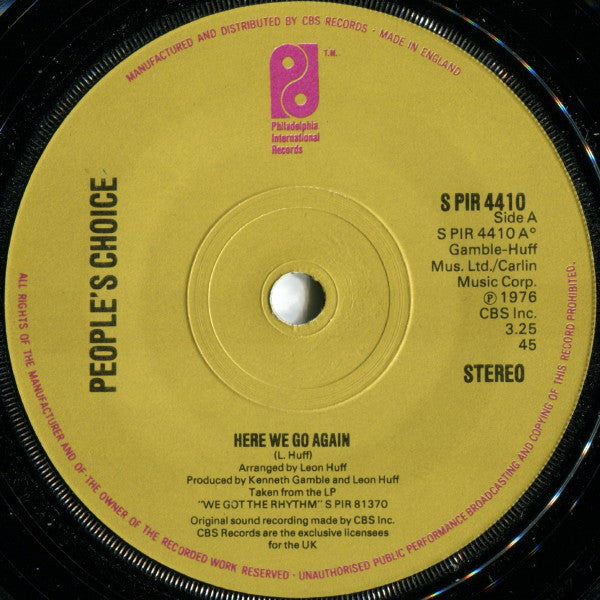 People's Choice - Here We Go Again (7", Single)