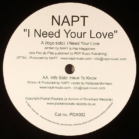 Napt - I Need Your Love (12")