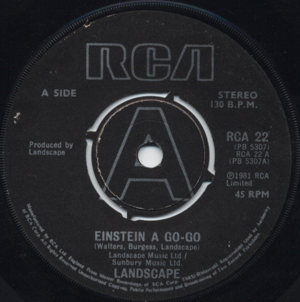 Landscape - Einstein A Go-Go (7", Single, Bla)