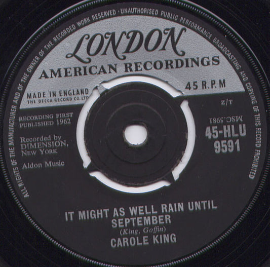 Carole King - It Might As Well Rain Until September (7", Single)