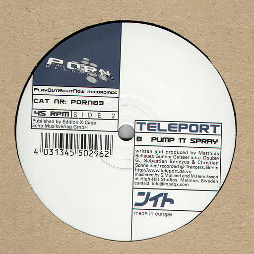 Teleport - A.S.A.P. / Pump 'N' Spray (12")